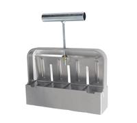 Jelquix Outil Manuel de Blocage du Sol pour Une Plantation dans Les Serres, Conception en Acier à 4 Grilles pour Les Semis, Durable et Réutilisable