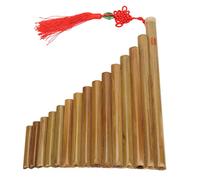 Jelquix Panpipes G Key Bamboo 15 Tuyaux pour étudiants, Instrument de