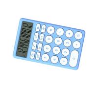 Jelquix Petite Calculatrice de Poche Portative de Dessin animé avec Grand écran pour Les étudiants, Plastique Rose Portable Léger (Blue)
