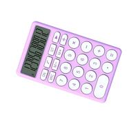 Jelquix Petite Calculatrice de Poche Portative de Dessin animé avec Grand écran pour Les étudiants, Plastique Rose Portable Léger (Purple)