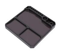 Jelquix Plateau à Vis RC, Organisateur de Pièces en Silicone Durable pour la Construction de Modèles de Voitures sur Chenilles RC, Solution D'espace de Travail Efficace Noir
