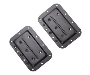 Jelquix Poignées de Boîtier de Haut-parleur en Acier Inoxydable à Ressort avec Poignée en Caoutchouc pour Valises de Vol de Yacht RV pour Boîte de Haut-parleur PA Poignée D'installation Intégrée