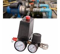 Jelquix Pressostat de Compresseur D'air, Régulateur Efficace, Contrôleur de Vanne pour Utilisation en Atelier, 1/4 Po, 4 Trous, 90 à 120 Psi, 220V