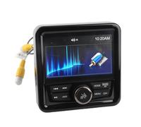 Jelquix Récepteur de Jauge Marine Bluetooth, Lecteur MP5 Compact pour Bateaux et Motomarines, écran de 4 Pouces