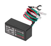 Jelquix Relais Flash DOP-3X Relais Clignotant LED Compact pour Voiture et Moto, 12VDC 20A, Plug and Play, Résout les Problèmes de Clignotants