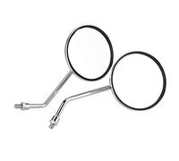 Jelquix Rétroviseur de Moto Rond plaqué Argent pour une Vue Claire de Jour et de Nuit, Design élégant, Ensemble de 2 Pièces côté Gauche et Droit de 10 Mm pour Motos Universelles