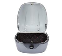 Jelquix Support de Boîte Arrière à Coque Rigide pour Moto 33l, Serrure à Combinaison Intégrée, Montage Universel étanche pour Casque (Grey)