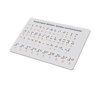 Jelquix Tableau Alphabet Braille en Aluminium avec Points en Relief, Outil d'apprentissage Tactile pour Aveugles et Malvoyants, Tableau Braille en Acrylique brossé pour étudiants et Enseignants,