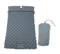 Jelquix Tapis de Couchage, Coussins Gonflables, Pompe à Pied Intégrée, Résistant à l'eau, Tapis de Camping Léger pour Couples pour 2 Personnes (Grey)