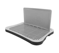 Jelquix Toilettes d'entraînement pour Chien, Pot en pour Chiot avec Colonne Murale, Plateau à Pipi Amovible, Idéal pour Les Animaux de Grande Taille, de Petite et Moyenne Taille (Black)