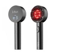 Jeluz Masseur électrique 3 en 1 pour cuir chevelu - Brosse à cheveux infusée de lumière rouge avec distributeur d'huile, peigne étanche IPX7 et outil de massage du cuir chevelu pour cheveux plus