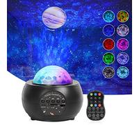 jely Lampe Projecteur LED Planète Galaxie, Projecteur Ciel Étoile Rotatif 10 Planètes avec Télécommande, Veilleuse Projecteur avec Minuterie & Lecture Musique,Décoration de Chambre pour Bébés Adultes
