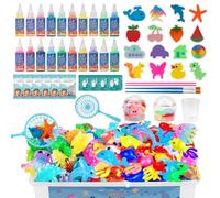 JelyArt Magic Water Gel Elfe Lot de 56 jouets à faire soi-même avec 20 couleurs et 16 formes, avec boîte de rangement, elfe d'eau magique pour enfants à partir de 4, 5, 6, 7 ans