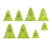 JEM 102CI012 Lot de 8 Emporte Pièces Sapin de Noël 3D, Plastique, Blanc, 15 x 2.5 x 19 cm 102CI012