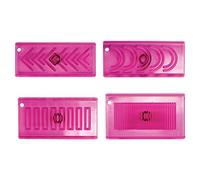 JEM 108SD003 Lot de 4 Découpoirs Créatifs pour Bordure 3D, Plastique, Blanc, 12.5 x 2 x 19 cm 108SD003