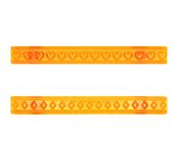JEM 108SD016 Lot de 2 Emporte Pièces Bandes Cœurs et Losanges, Plastique, Blanc, 9 x 2 x 25 cm 108SD016