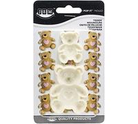 JEM 1102EP004 Lot de 2 Moule en Forme de Nounours pour Décoration de Gâteaux, Plastique, Blanc, 5 x 2 x 6 cm 1102EP004