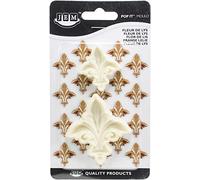 JEM 1102EP013 Lot de 2 Moule en Forme de Fleur de Lys pour Décoration de Gâteaux, Plastique, Blanc, 6 x 2 x 6 cm 1102EP013