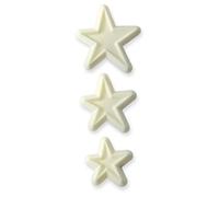 JEM 112SP011 Lot de 3 Emporte Pièces Étoiles en Fête, Plastique, Blanc, 14 x 1 x 18.5 cm 112SP011