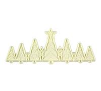 JEM 117CH019 Emporte Pièces Bordure Sapins de Noël, Plastique, Blanc, 9 x 2 x 25 cm 117CH019