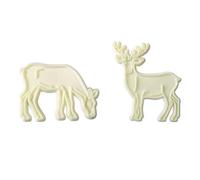 JEM 117CH027 Lot de 2 Emporte Pièces Rennes, Plastique, Blanc, 14 x 2 x 18.5 cm 117CH027