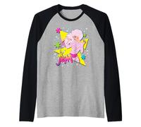 Jem and The Holograms Jem Pop Star Singing Stars & Geometric Manche Raglan
