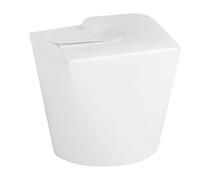 jem Emballage garrigou - Lot 50 Boites Carton Blanc Pasta Box Nouilles Pâtes Plats Cuisinés Plats Asiatiques et Orientaux Vente à Emporter (780 ML)