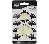 JEM Moule Pop-it pour Décoration de Fondant Halloween - Chauves-Souris, Blanc
