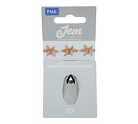 JEM NZ2D Douille pour Fleurs en Forme de Goutte, Acier Inoxydable, Argent, 2 x 2 x 3.5 cmNZ2D