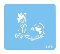 JEM SW8 Pochoir, Plastique, Bleu, 15 x 1 x 15 cmSW8