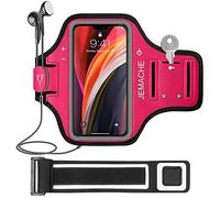 JEMACHE iPhone 13 Mini, 12 Mini Brassard, Gym Courir Sport Armband pour iPhone 13Mini, 12Mini avec Porte Carte (Rose)