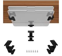 JEMACHE Support d'étagère à 2 couches en aluminium pour ordinateur portable, Mac Mini, MacBook Air/Pro avec silicone résistant aux rayures (noir)