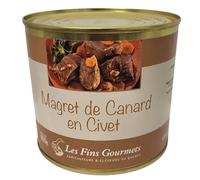 Jemangefrancais - Conserve Artisanale de Magret de Canard du Sud Ouest façon Civet - Plat Cuisiné pour