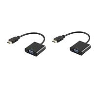 Jembe - Adaptateur HDMI Compatible mâle vers VGA Femelle Lot de 2 - VGA Femelle vers HDMI Compatible mâle pour Ordinateur Portable vers PC, Mac, Moniteur, Projecteur, HDTV 1080P