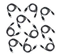 Jembe - Lot de X10 - Câble USB Type C de 1,5 m pour charge, synchronisation et transfert de données rapides - Compatible avec toutes les marques célèbres | Câble USB A vers USB C - Noir