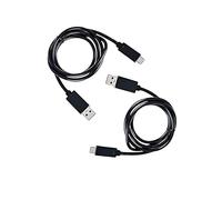 Jembe - Lot de X2 - Câble USB Type C de 1,5 m pour charge, synchronisation et transfert de données rapides - Compatible avec toutes les marques célèbres | Câble USB A vers USB C - Noir