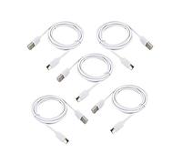 Jembe - Lot de X5 - Câble USB Type C de 1,5 m pour charge, synchronisation et transfert de données rapides - Compatible avec toutes les marques célèbres | Câble USB A vers USB C - Blanc