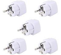 Jembe - Universal UK US to EU Plug AC Power Outlet Charger Adapter Converter European Standard Plug Travel Plug (5)