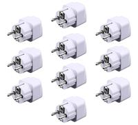 Jembe - Universal UK US to EU Plug AC Power Outlet Charger Adapter Converter European Standard Plug Travel Plug (10)