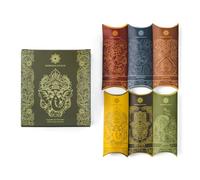 Jembrana Incense - Cônes d'Encens - Mélange 6 Parfums (60 Cônes au Total), 10 Cônes Chacun de Lotus Bois de Santal, Gardénia, Maha Triloka, Raja Harum et Dewi Sai, Coffrets Cadeaux
