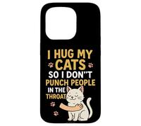 J'embrasse Mes Chats pour ne Pas Frapper Les Gens dans la Gorge Coque pour iPhone 15 Pro