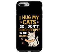 J'embrasse Mes Chats pour ne Pas Frapper Les Gens dans la Gorge Coque pour iPhone 7 Plus/8 Plus