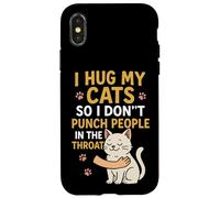 J'embrasse Mes Chats pour ne Pas Frapper Les Gens dans la Gorge Coque pour iPhone X/XS