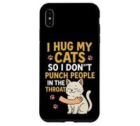 J'embrasse Mes Chats pour ne Pas Frapper Les Gens dans la Gorge Coque pour iPhone XS Max