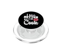 J'embrasse Mieux Que Je ne Cuisine PopSockets PopGrip pour MagSafe