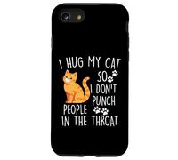 J'embrasse Mon Chat pour ne Pas Frapper Les Gens dans la Gorge Coque pour iPhone SE (2020) / 7/8