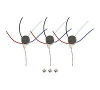Jemcgrl 3 pièces Ze-208S E89885 3 vitesses 4 fils Interrupteur de chaîne de traction Ventilateur de plafond Interrupteur de lumière Pièce de rechange, B