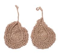 Jemcgrl Panier à Oignons en Suspendu pour Garde-Manger, Paniers de Rangement pour Garde-Manger à Oignons et à L'Ail, Paniers Muraux Boho 2 PièCes SéRies
