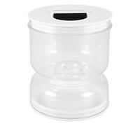 Jemcgrl Pot de Cornichon et Sablier d'olive, Pot de Cornichon SéParé de Humide et Sec, Pot de Cornichon avec Passoire, SéParateur