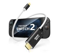 JEMDO Adaptateur Dock HDMI pour Switch 2, 4K 60Hz 18Gbps USB-C 3.2 vers HDMI 2.0 Câble 2m, 100W PD, Adaptateur/Dock TV de Voyage Portable compatible avec Nintendo Switch 2 (en dessous de la V21.0.0